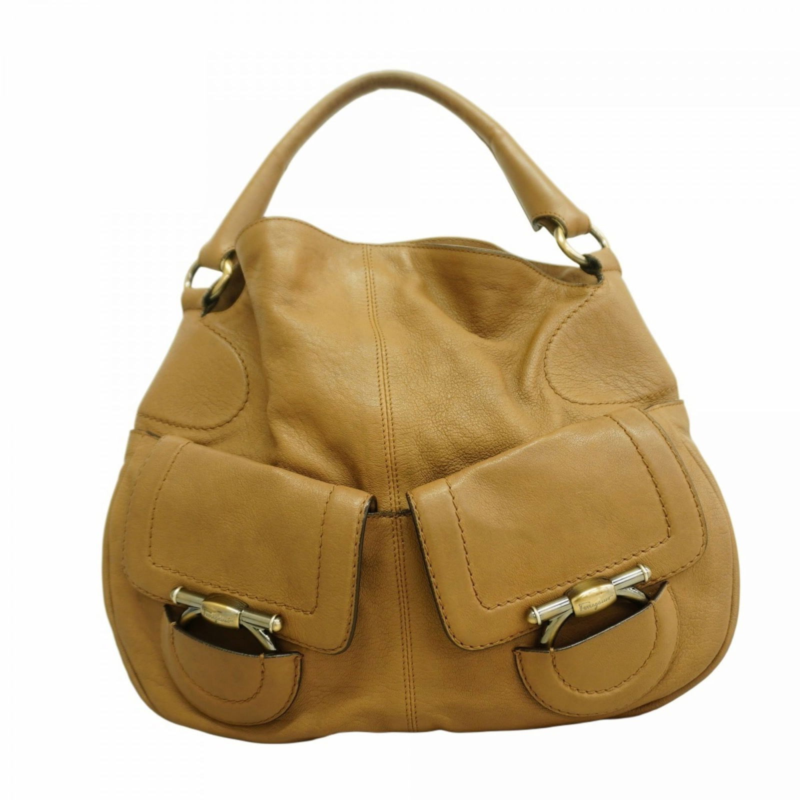 Leather Salvatore Ferragamo Shoulder Bag: Leather Salvatore Ferragamo Shoulder Bag This listing features Leather Salvatore Ferragamo Shoulder Bag. Item specifics are provided below. Item Specifics: Brand: Salvatore Ferragamo Type: Shoulder