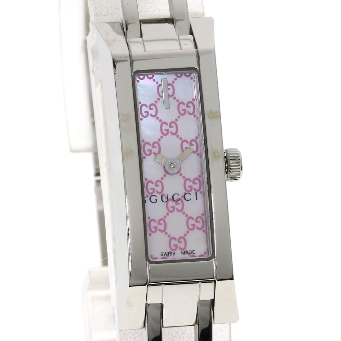 Steel GUCCI Square face Watches YA110 Stainless Steel/ Stainless - 4
