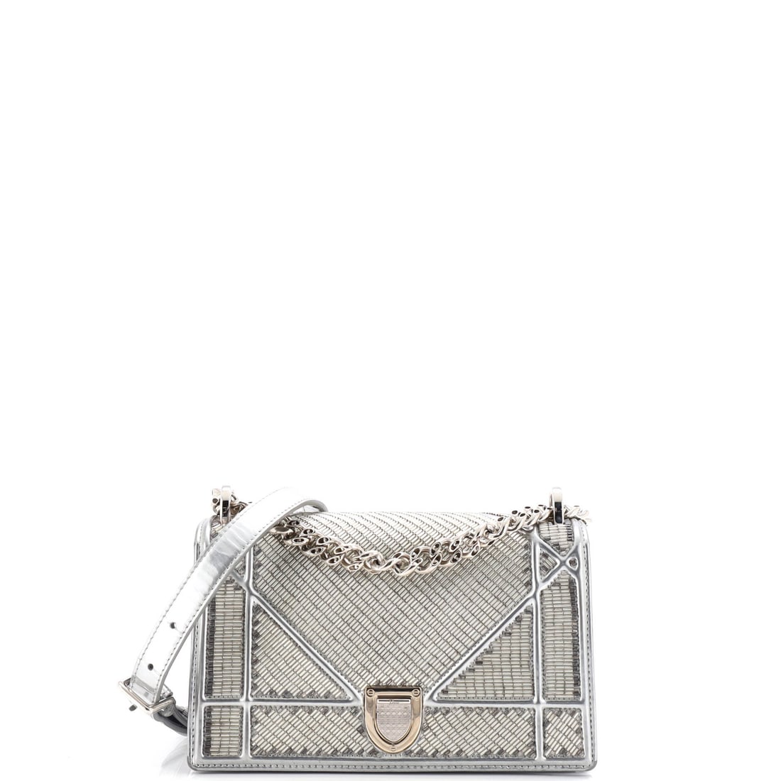 Small Christian Dior Diorama Flap Bag Beaded Leather (1 of 9)