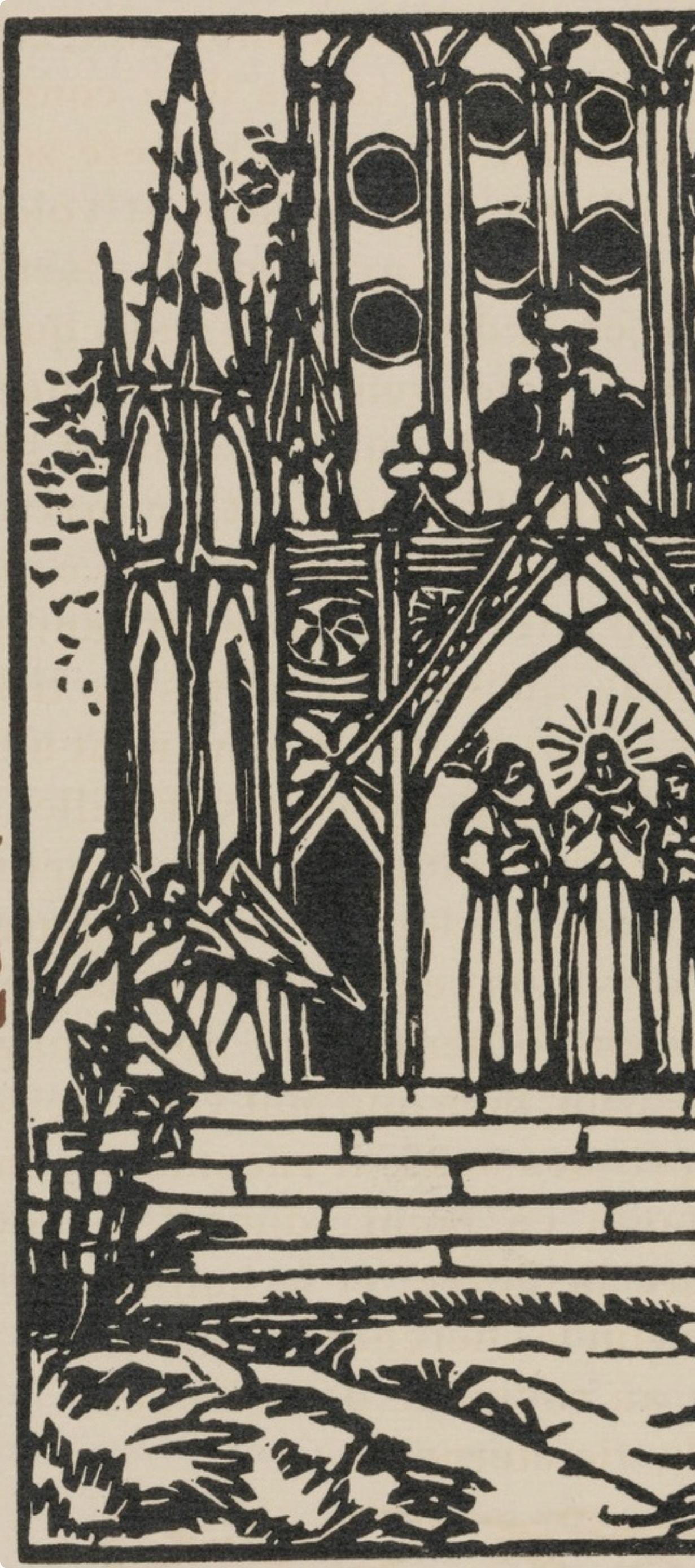 Woodcut - mile Bernard - Composition (Morane - No. 100) - Les Petites Fleurs de St. Franoise - 3