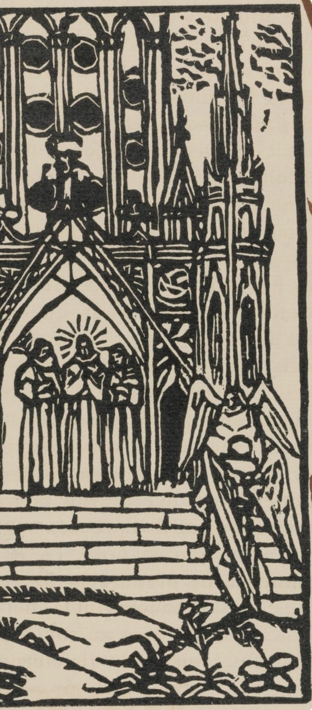 Woodcut - mile Bernard - Composition (Morane - No. 100) - Les Petites Fleurs de St. Franoise - 4