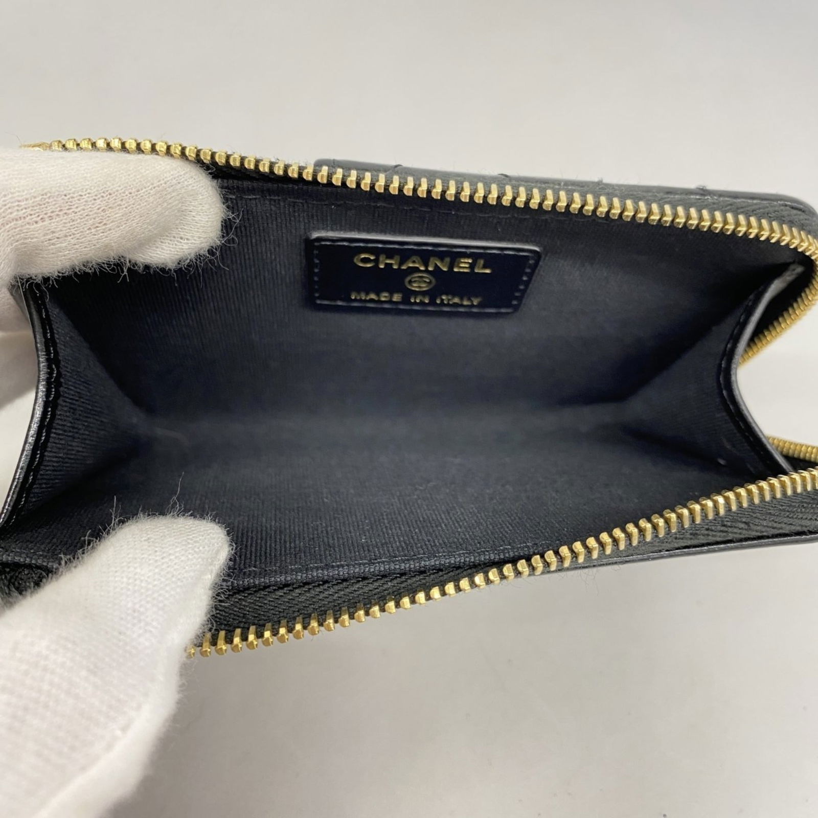 Leather Chanel Coin Purse/ Coin Case Patent - 3