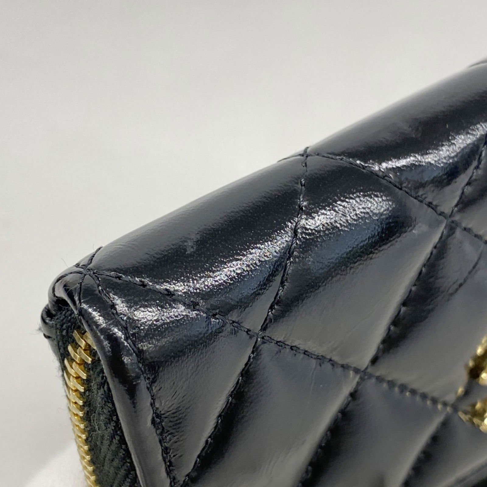 Leather Chanel Coin Purse/ Coin Case Patent - 5