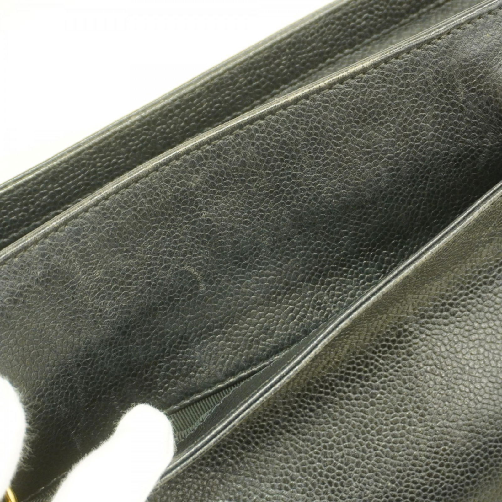 Calfskin Chanel Shoulder Bag Grained - 15