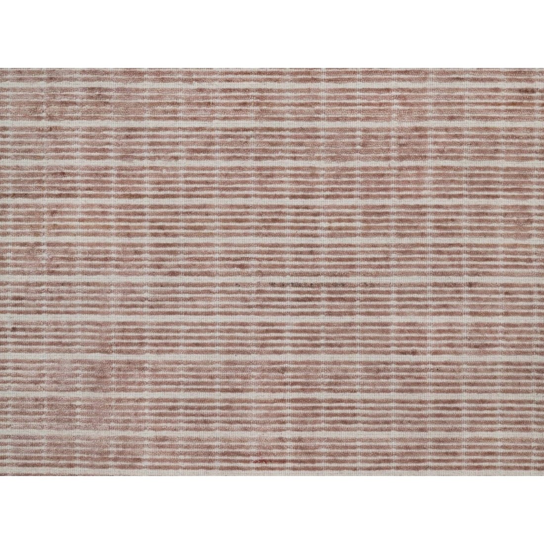 Rug 10'1"x14' Pink Pure Wool Modern Plain Decor Box Design Loomed Knotted - 8