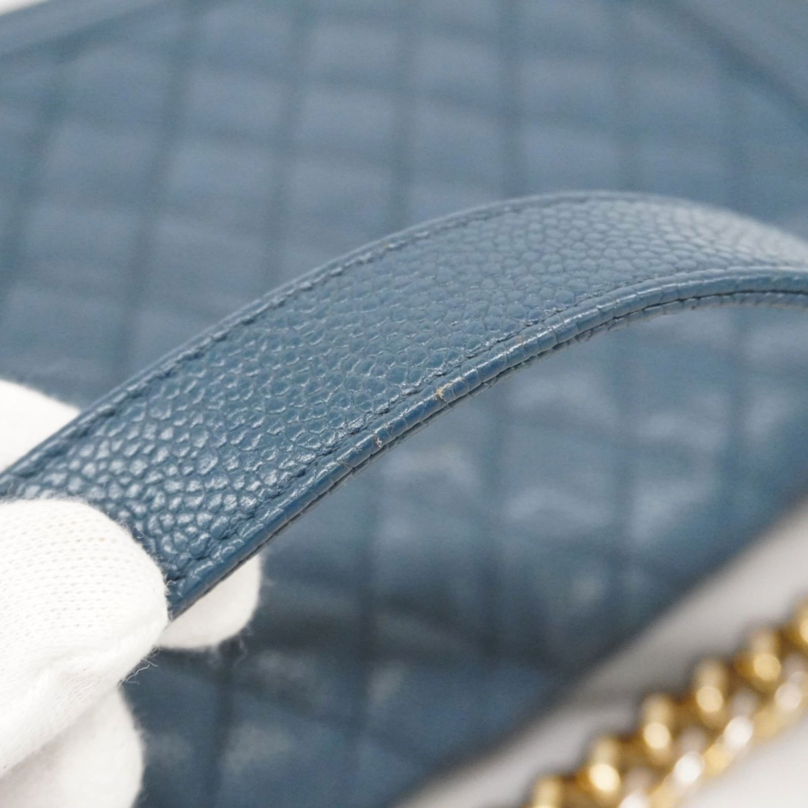 Calfskin Chanel Shoulder Bag Grained - 10