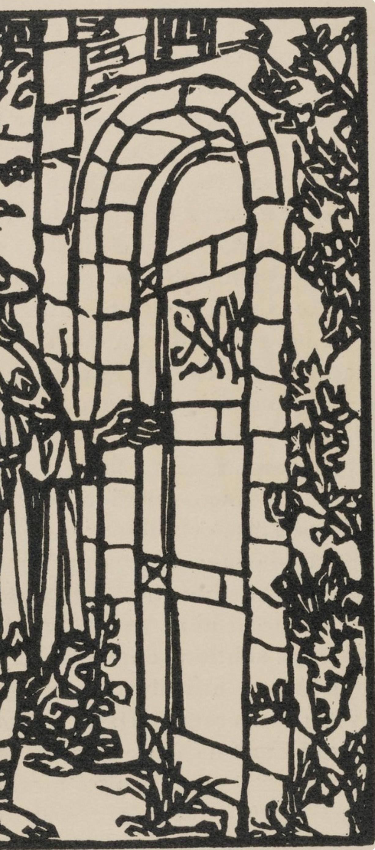 Woodcut - mile Bernard - Composition (Morane - No. 100) - Les Petites Fleurs de St. Franoise - 4