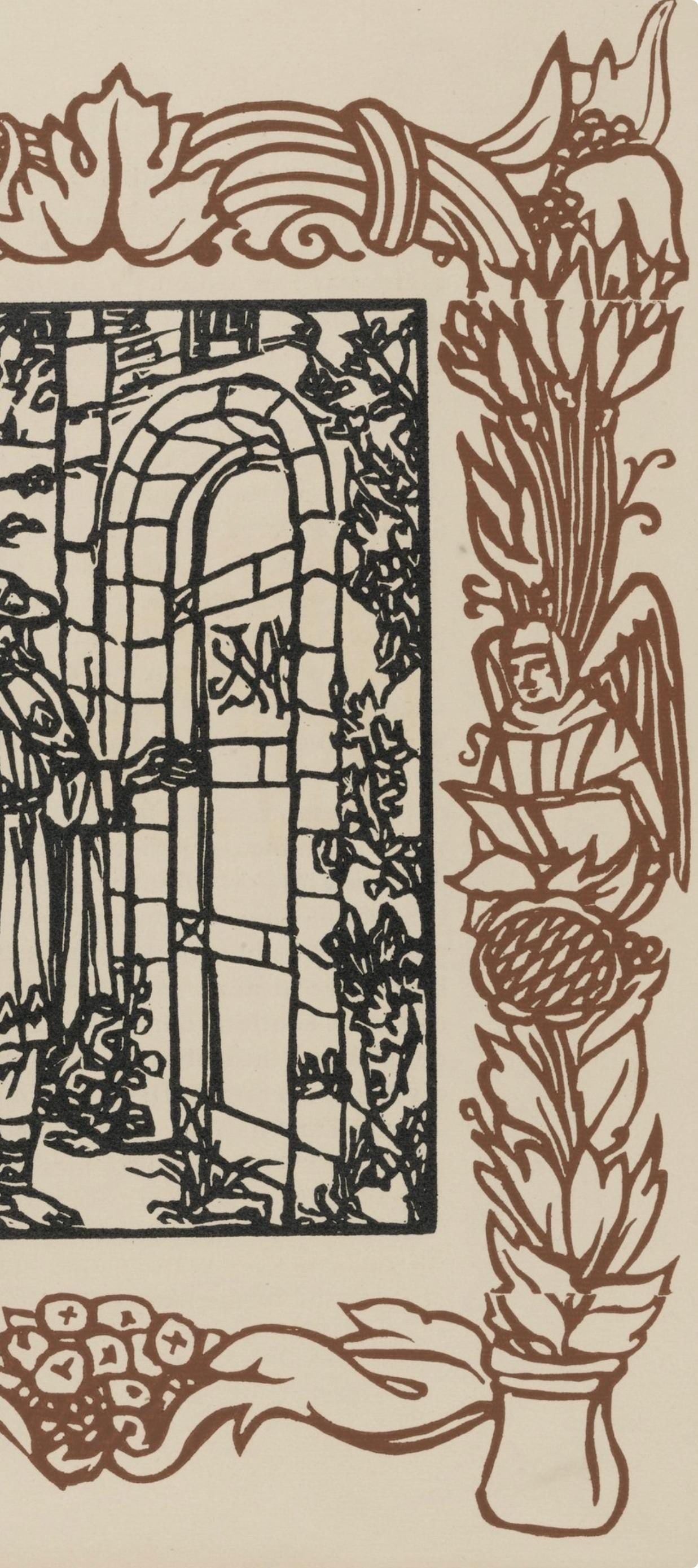 Woodcut - mile Bernard - Composition (Morane - No. 100) - Les Petites Fleurs de St. Franoise - 6