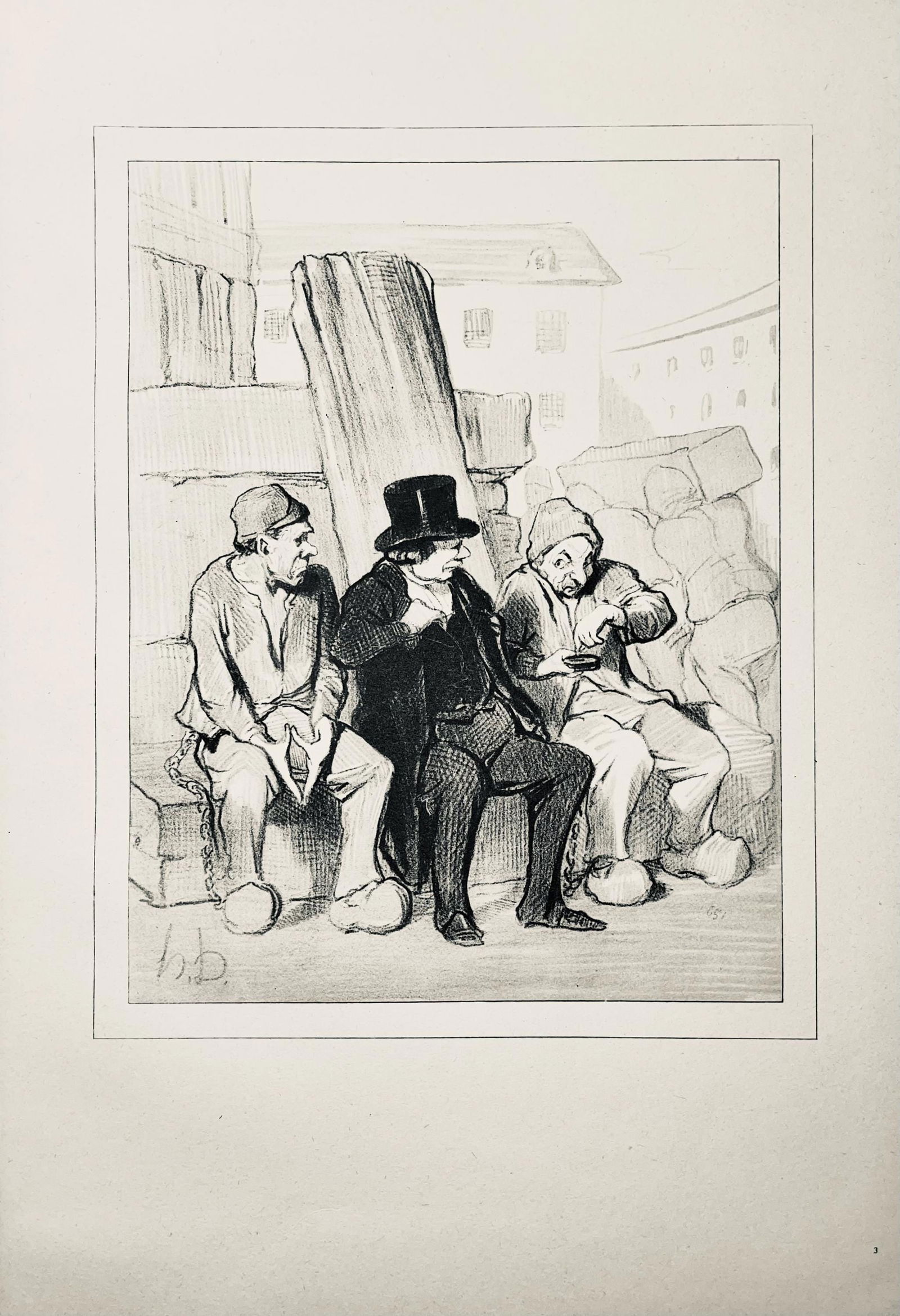 Lithograph - Honor Daumier - Composition - Law and Justice - 5