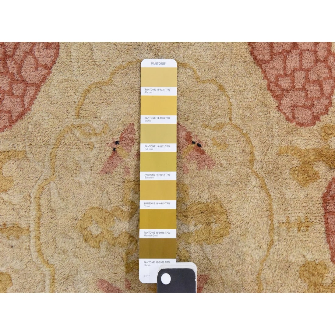 Rug 4'x6'9" Brown Antique Chinese Peking Oval Shape Wool Hand Knotted - 5