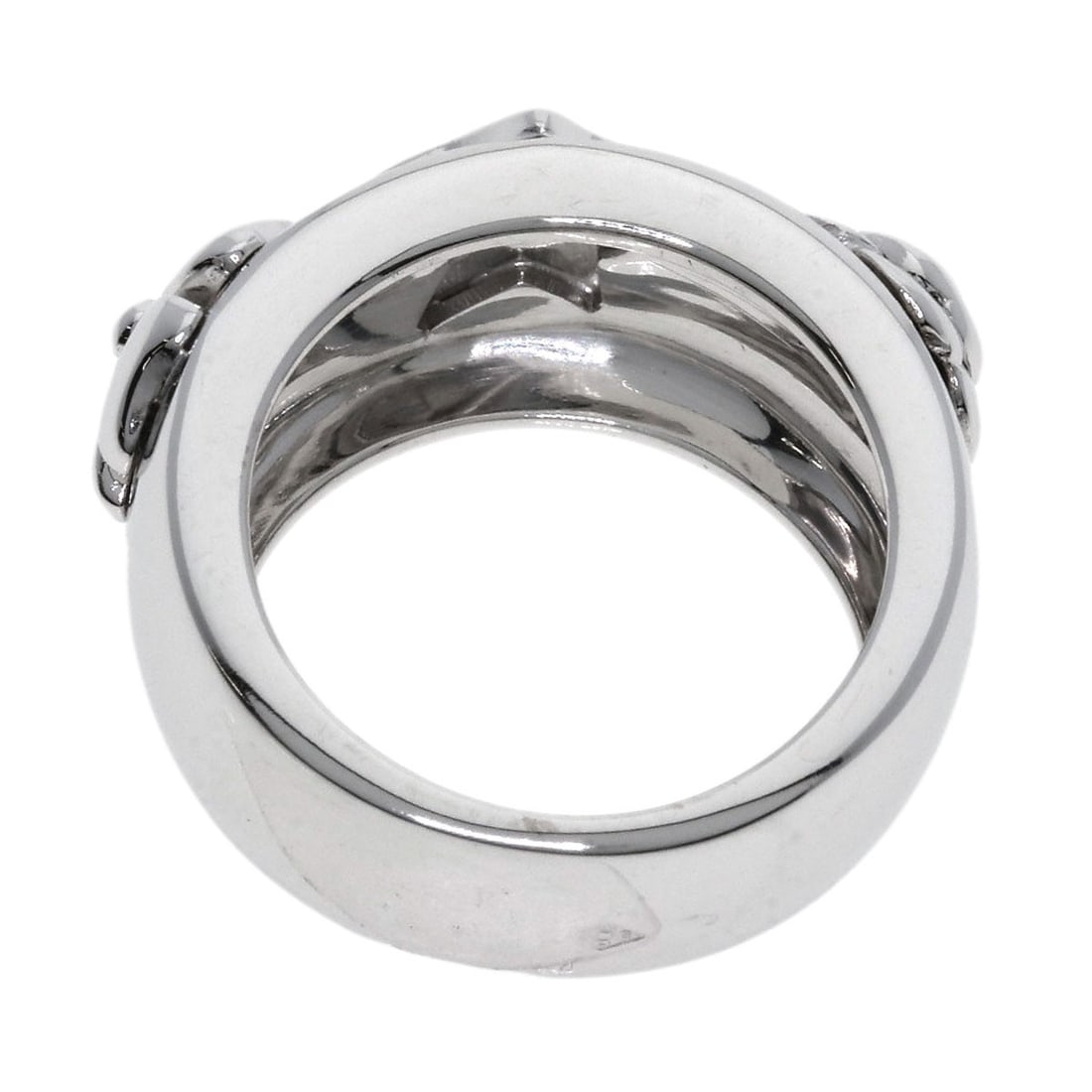 Gold CHANEL Three Symbols Diamond Ring K18 White - 4