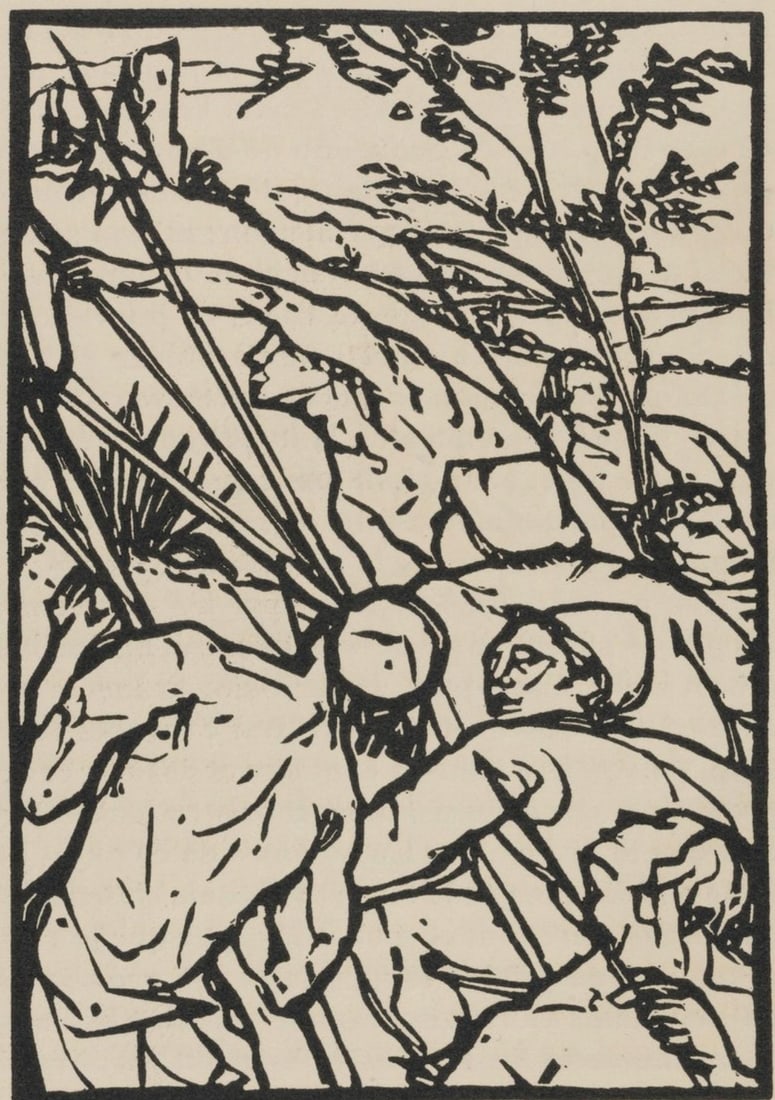 Woodcut - mile Bernard - Composition (Morane - No. 100) - Les Petites Fleurs de St. Franoise - 2