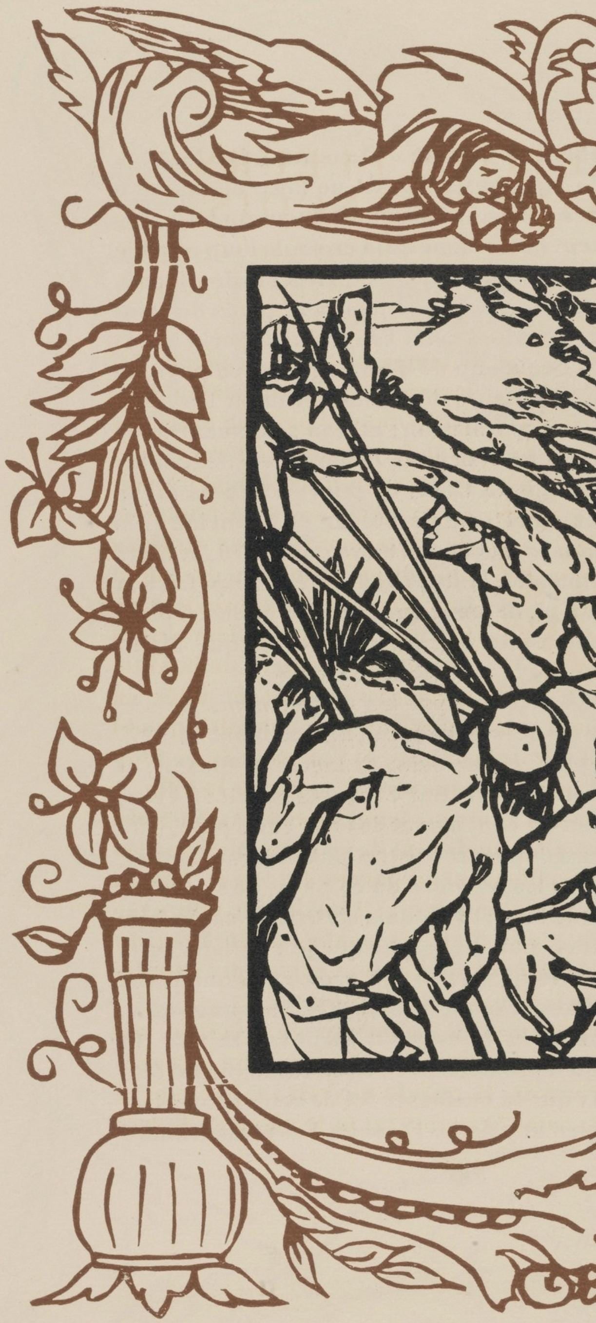 Woodcut - mile Bernard - Composition (Morane - No. 100) - Les Petites Fleurs de St. Franoise - 3