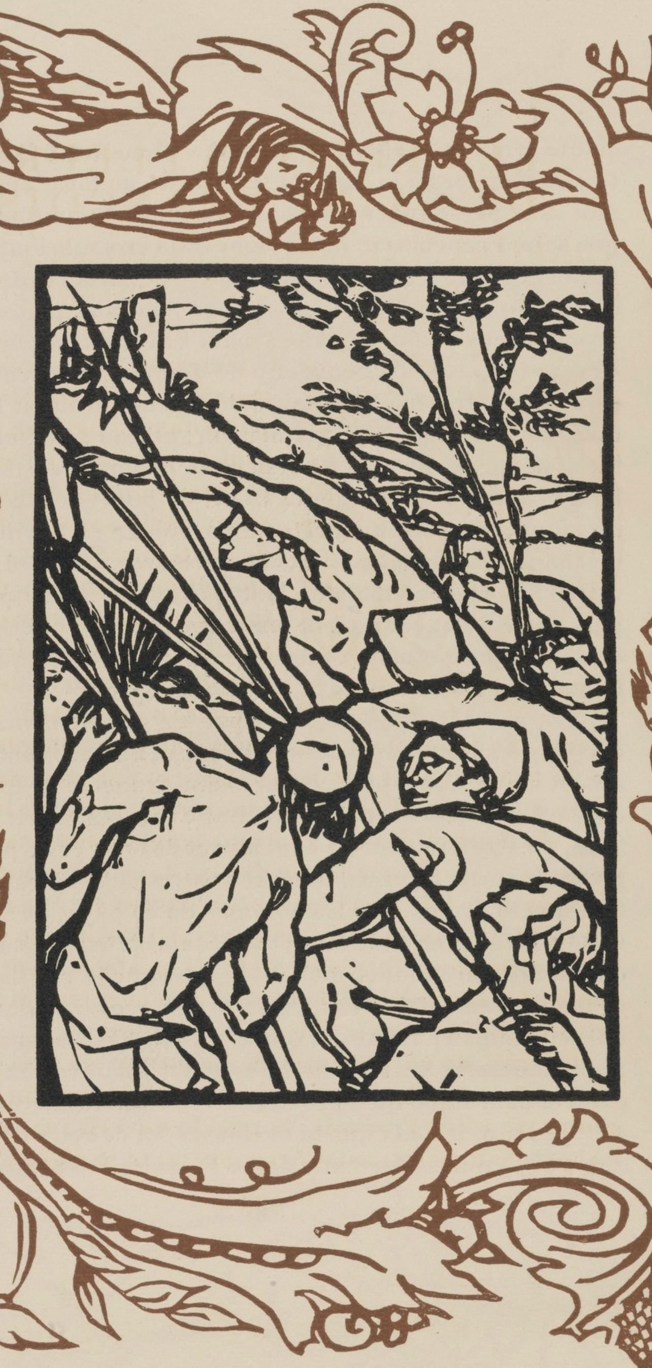 Woodcut - mile Bernard - Composition (Morane - No. 100) - Les Petites Fleurs de St. Franoise - 5