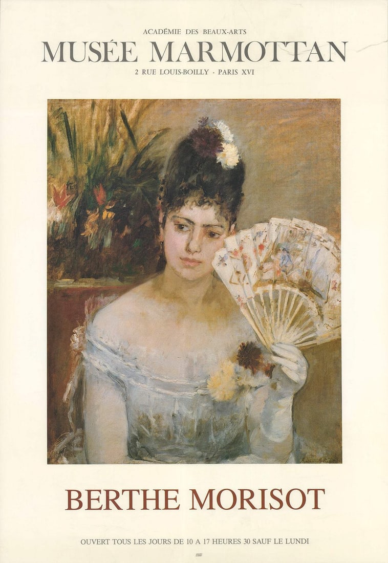 Im BERTHE MORISOT Portrait of Madame Hubbard 28" x 19.25" Offset Lithograph 1990 (1 of 4)