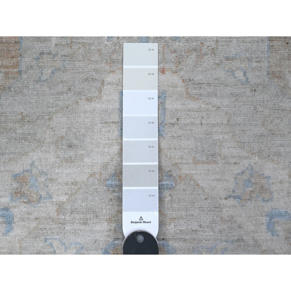 Rug 2'7"x9'6" Ice Cube Gray Fine Aryana Peshawar Runner Oriental - 3