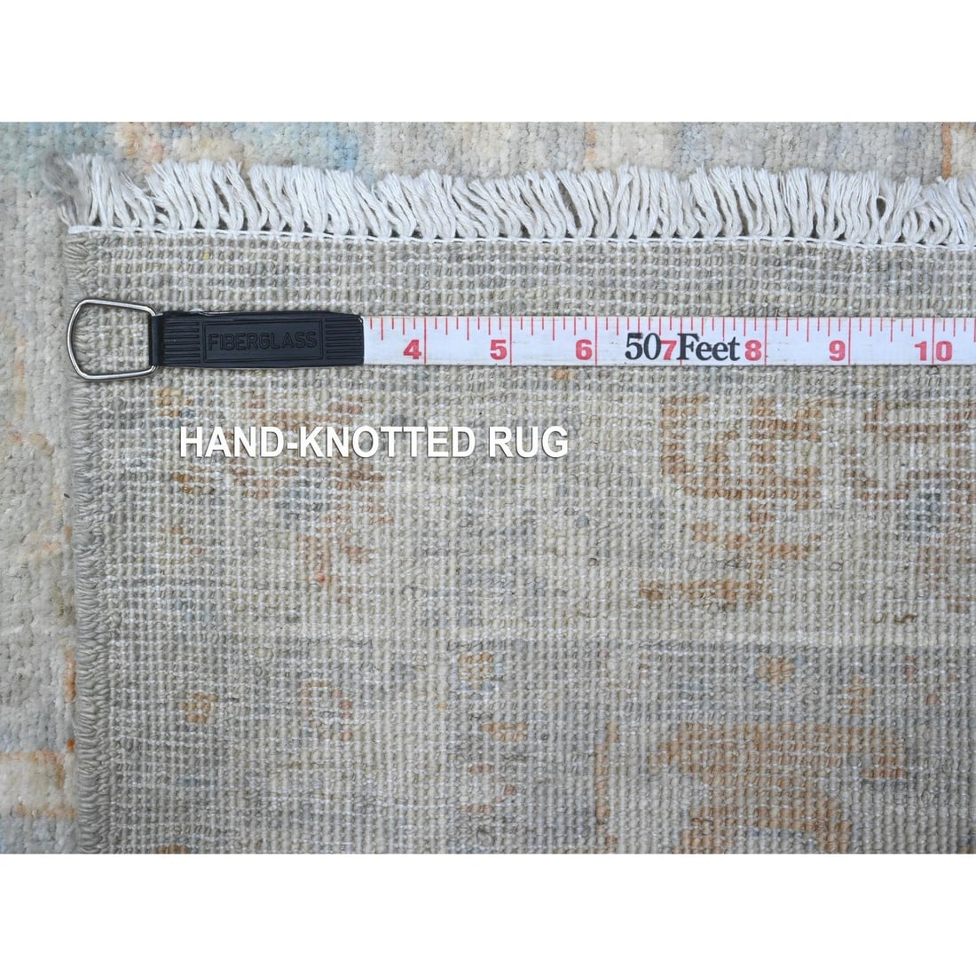 Rug 2'7"x9'6" Ice Cube Gray Fine Aryana Peshawar Runner Oriental - 6