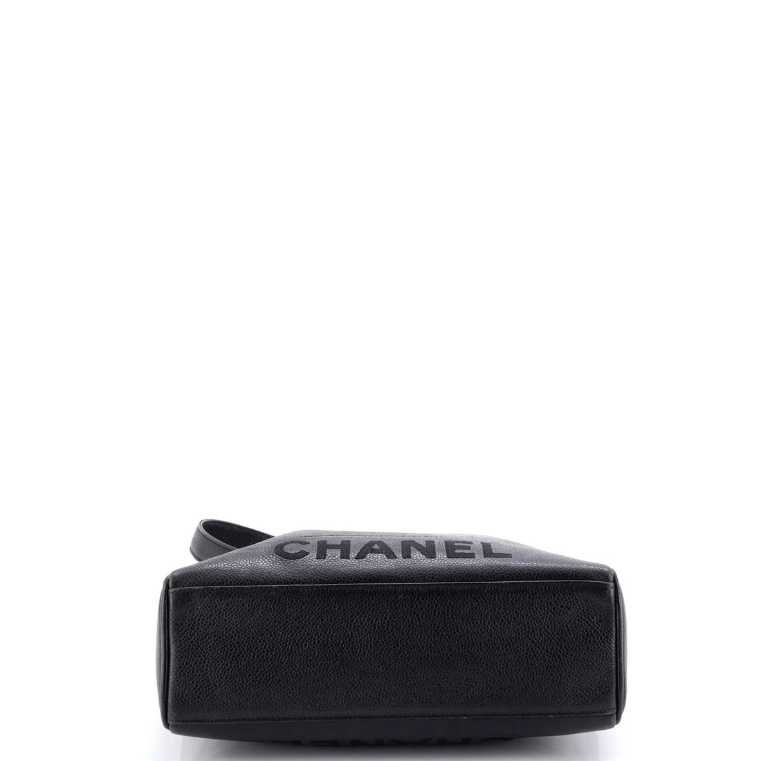 Small Chanel Vintage Logo Chain Tote Caviar - 4