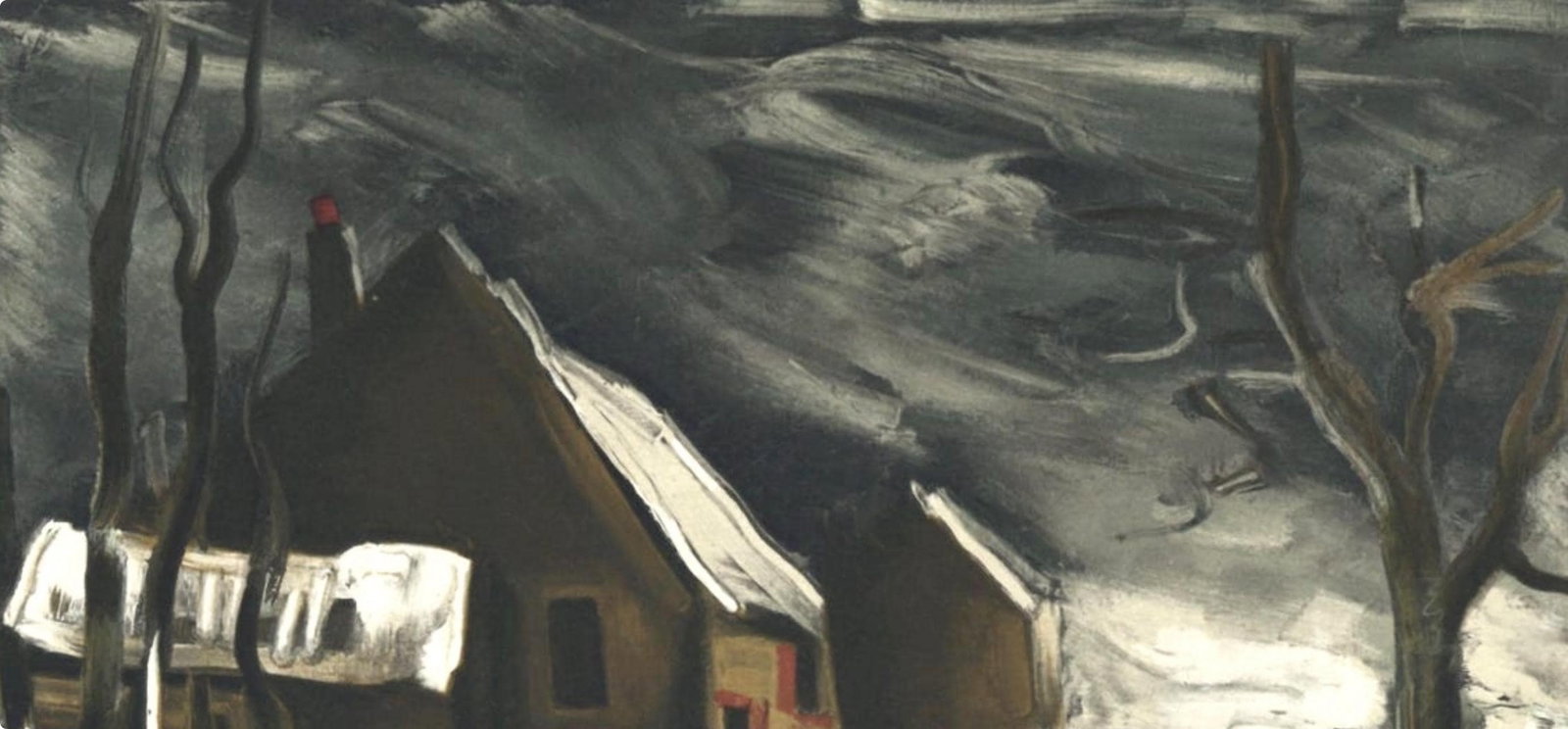 Lithograph - Maurice de Vlaminck - La Maladrerie sous la neige - Vlaminck - Signed - 3