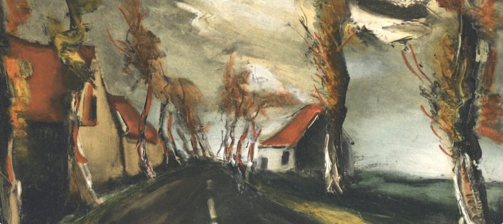 Lithograph - Maurice de Vlaminck - La route de Mortagne - Vlaminck - Signed - 2