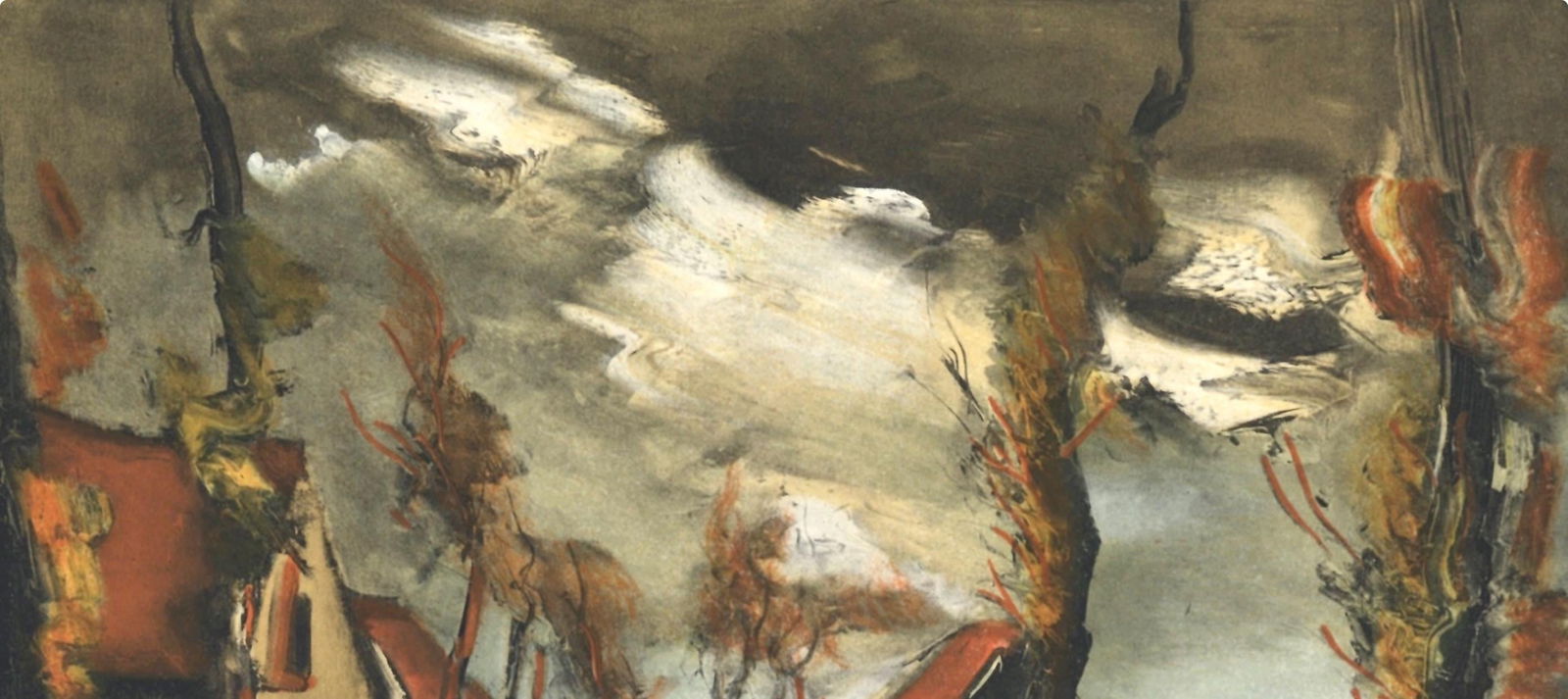 Lithograph - Maurice de Vlaminck - La route de Mortagne - Vlaminck - Signed - 3
