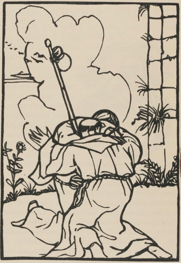 Woodcut - mile Bernard - Composition (Morane - No. 100) - Les Petites Fleurs de St. Franoise - 2