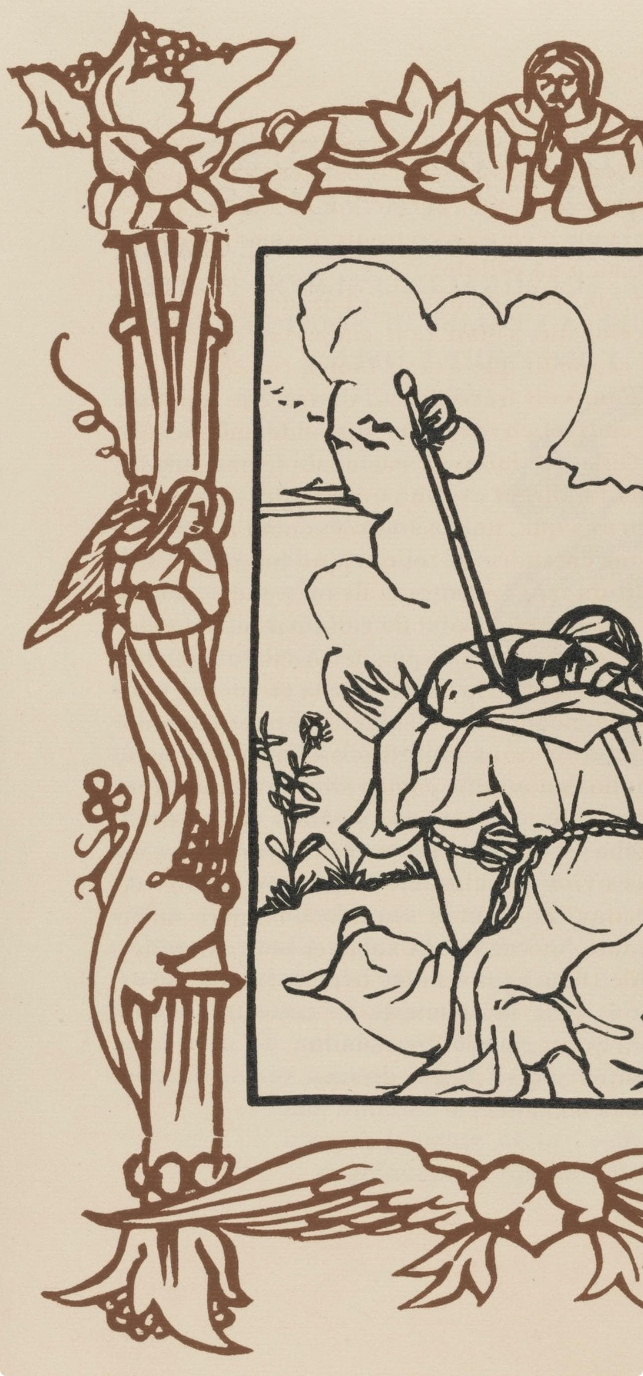 Woodcut - mile Bernard - Composition (Morane - No. 100) - Les Petites Fleurs de St. Franoise - 5