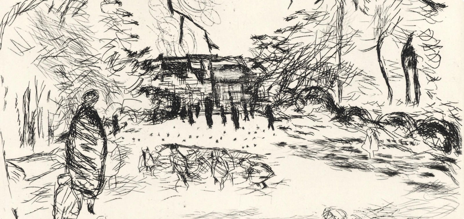 Etching - Pierre Bonnard - Le Parc Monceau - A La gloire Paris - 2