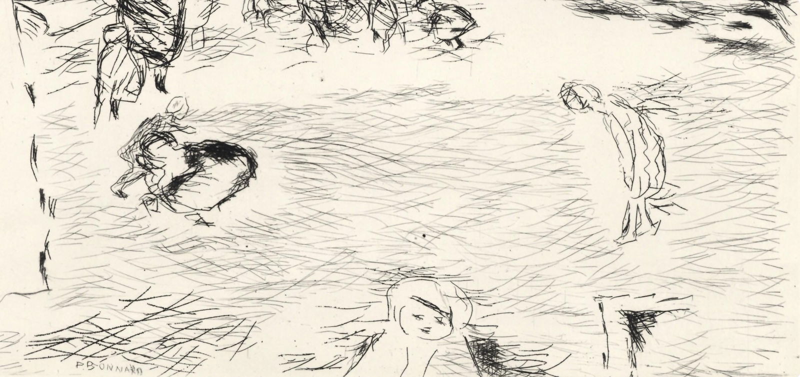 Etching - Pierre Bonnard - Le Parc Monceau - A La gloire Paris - 3