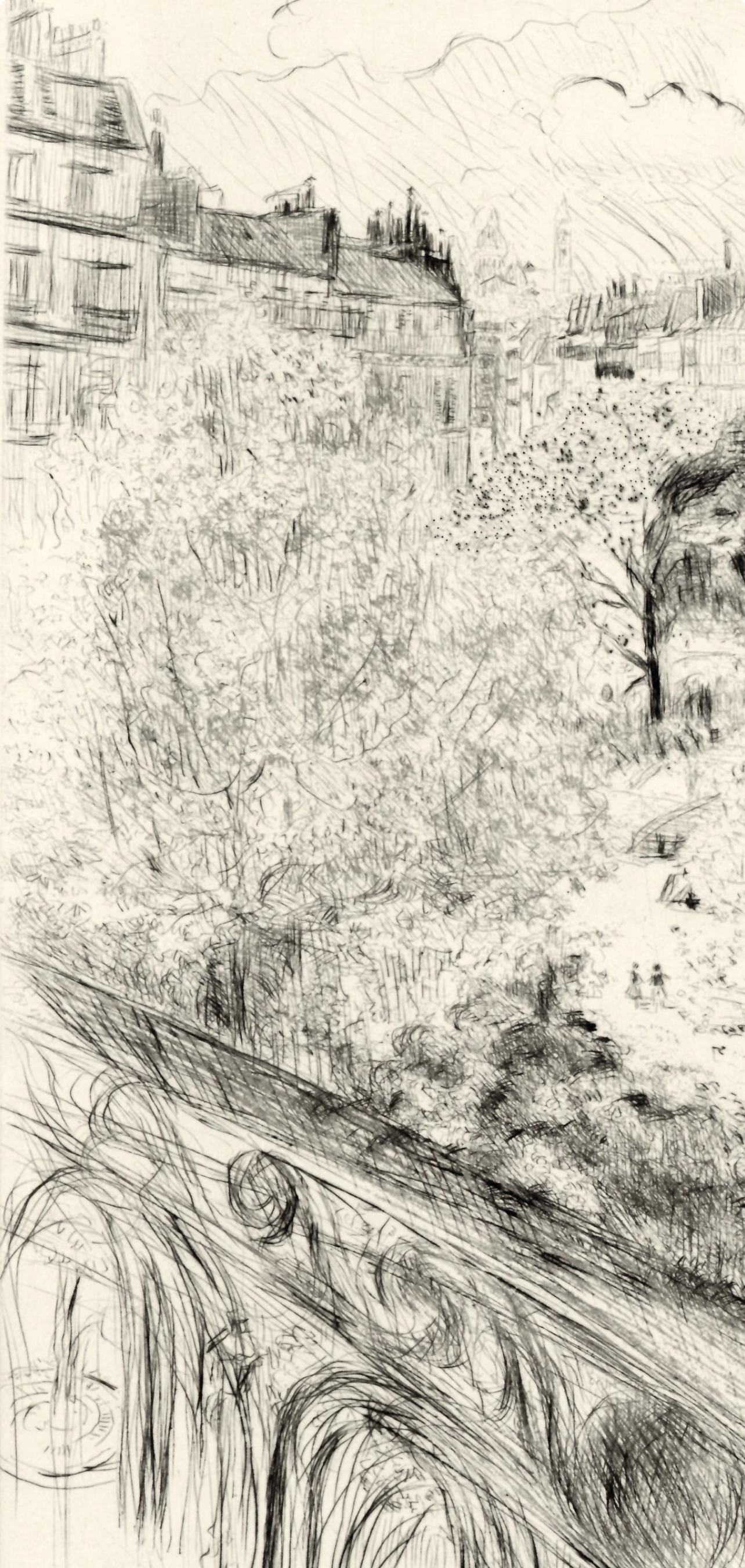 Etching - douard Vuillard - Le Square Vintimille - A La gloire Paris - 3