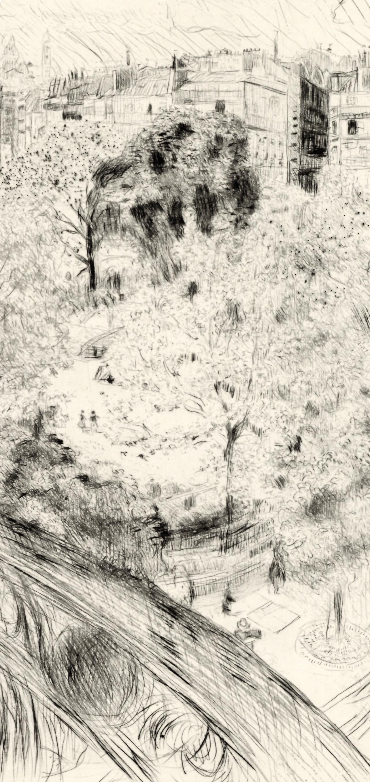 Etching - douard Vuillard - Le Square Vintimille - A La gloire Paris - 4