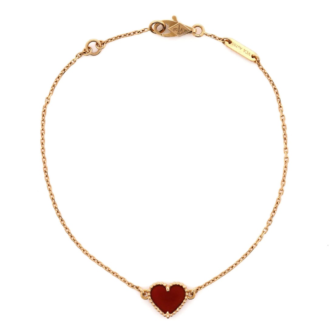 Carnelian Van Cleef & Arpels Sweet Alhambra Heart Bracelet 18K Rose Gold with: Carnelian Van Cleef & Arpels Sweet Alhambra Heart Bracelet 18K Rose Gold with This listing features Carnelian Van Cleef & Arpels Sweet Alhambra Heart Bracelet 18K Rose Gold with. Item specifics are pr