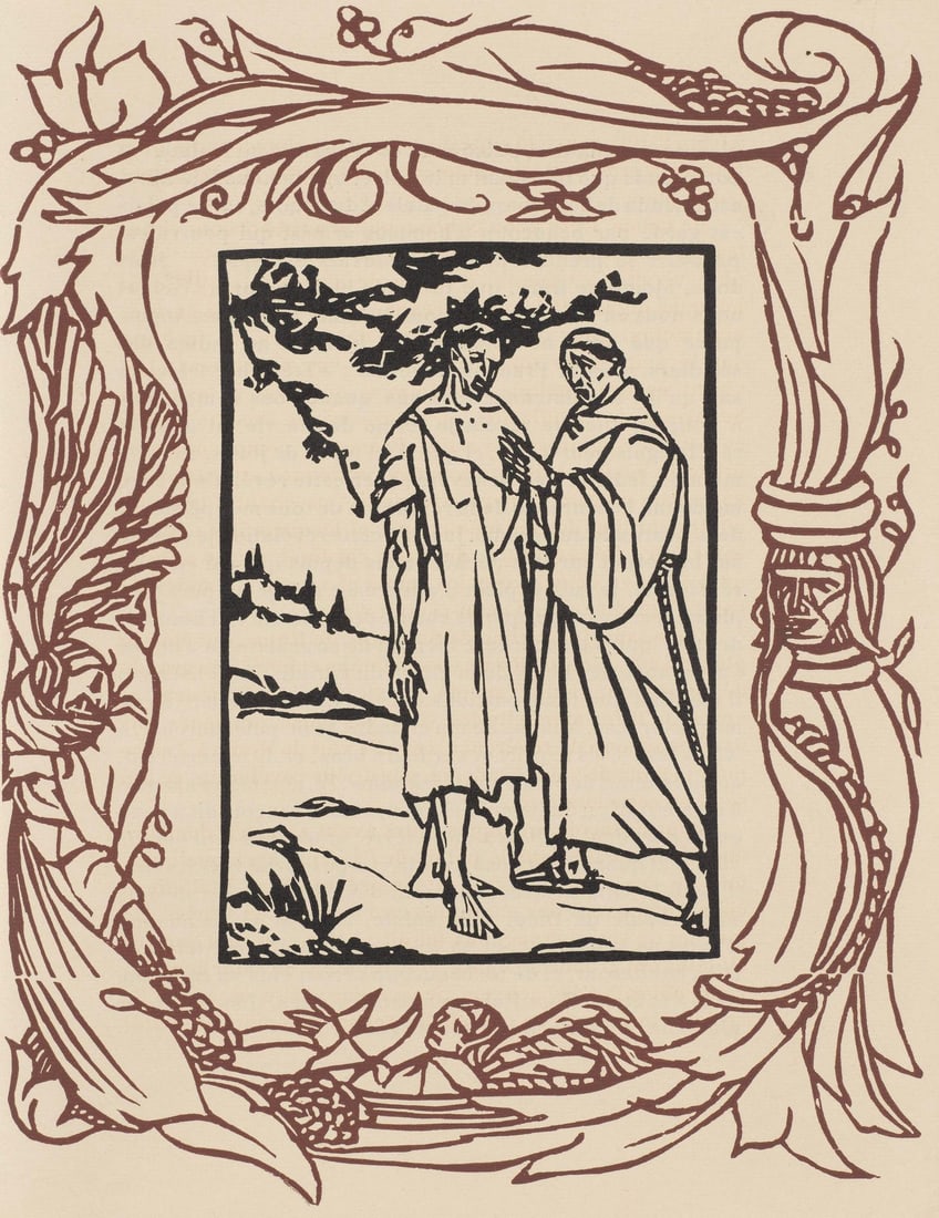 Woodcut - mile Bernard - Composition (Morane - No. 100) - Les Petites Fleurs de St. Franoise (1 of 10)
