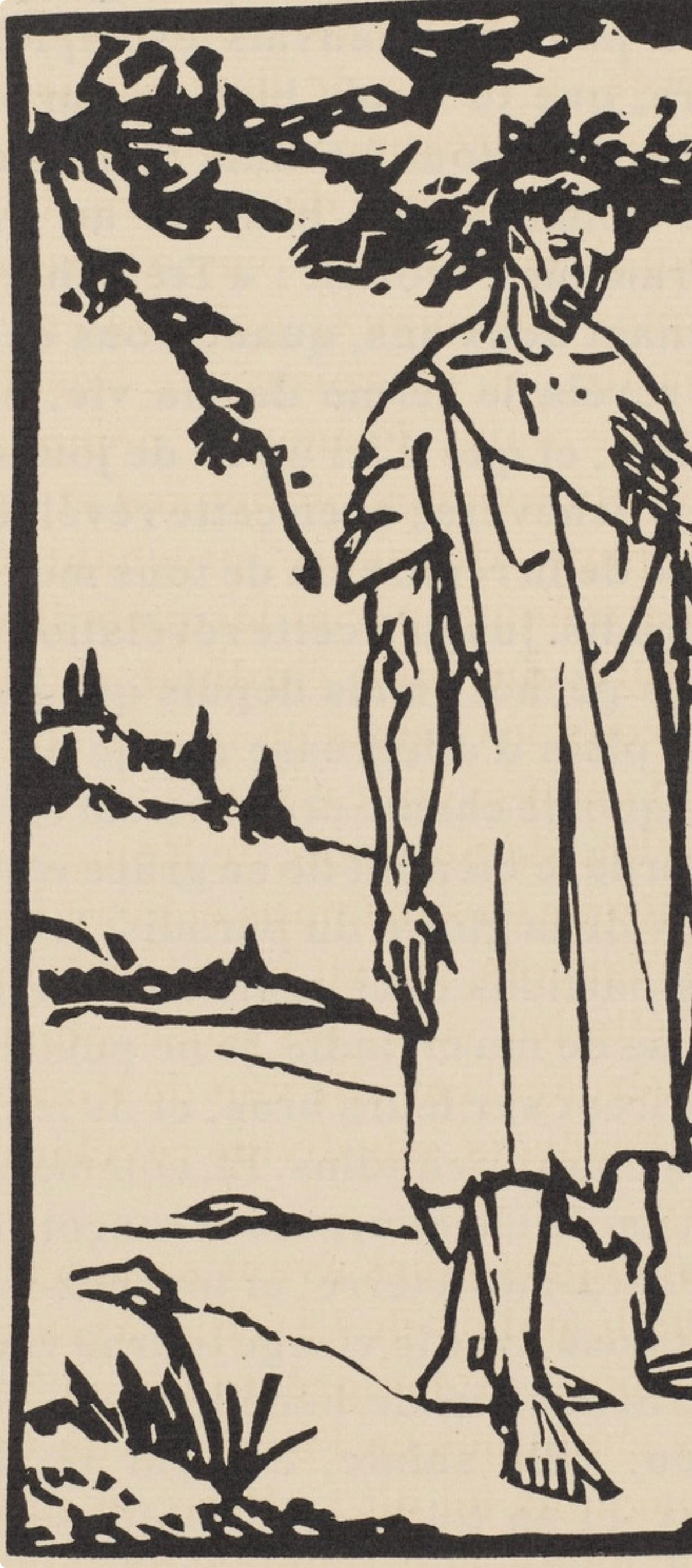 Woodcut - mile Bernard - Composition (Morane - No. 100) - Les Petites Fleurs de St. Franoise - 3