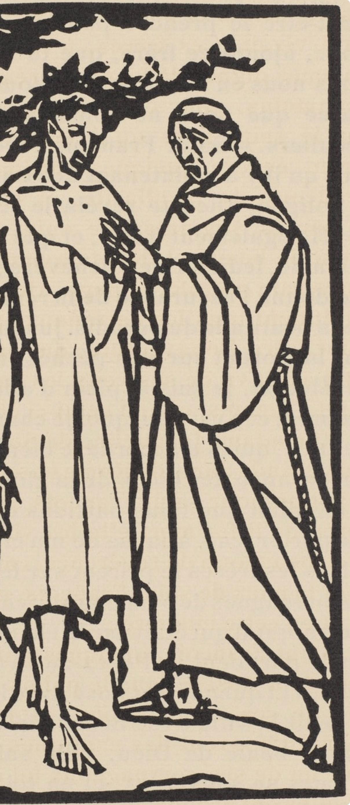 Woodcut - mile Bernard - Composition (Morane - No. 100) - Les Petites Fleurs de St. Franoise - 4