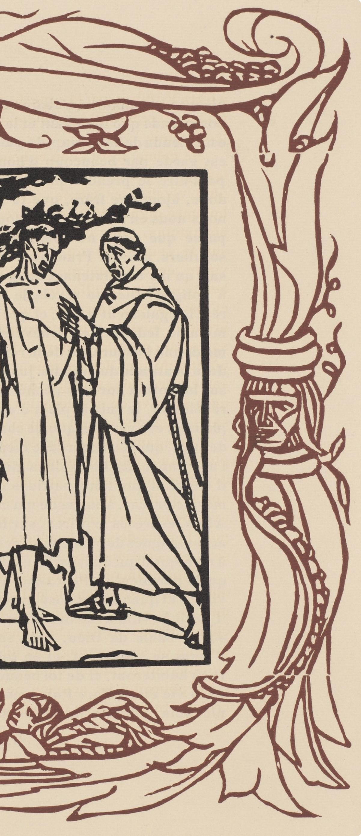 Woodcut - mile Bernard - Composition (Morane - No. 100) - Les Petites Fleurs de St. Franoise - 6