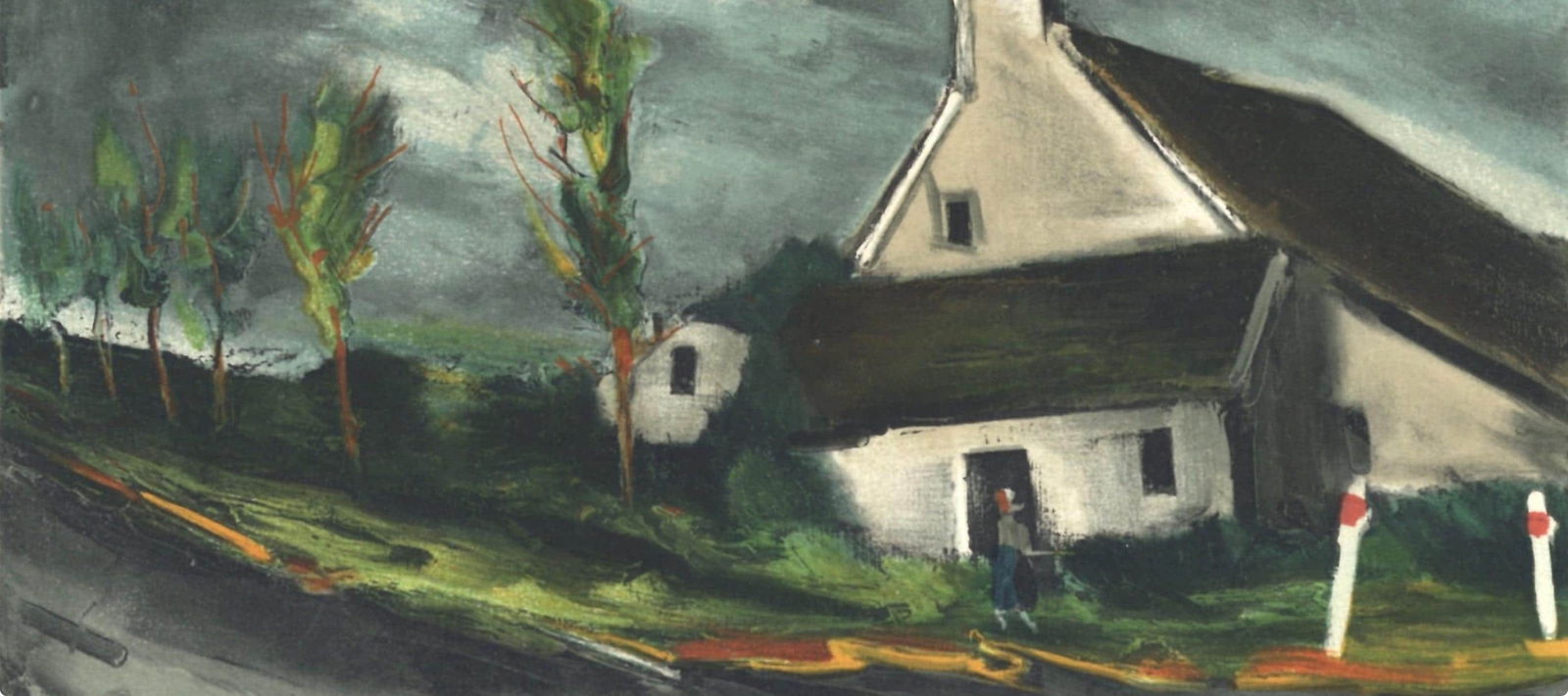 Lithograph - Maurice de Vlaminck - Prs de Beaumont sur Sarthe - Vlaminck - Signed - 2