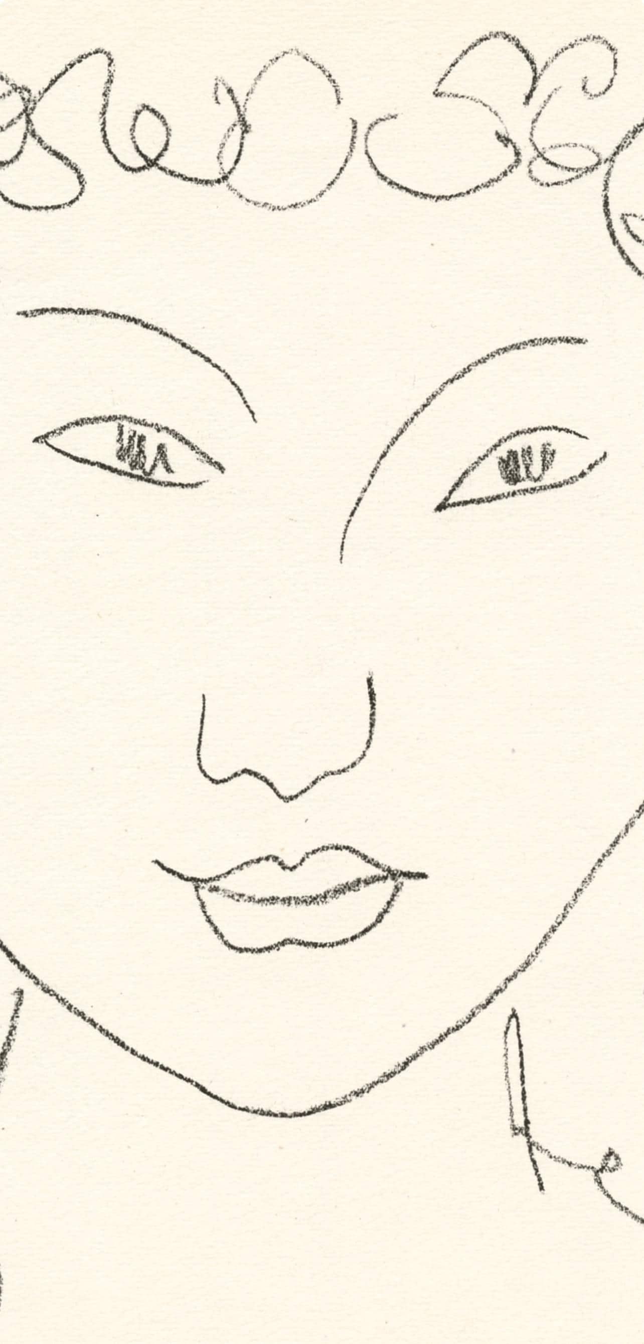 Lithograph - Henri Matisse - Composition (Duthuit No. 17) - Pierre feu - Les Miroirs profonds - 2