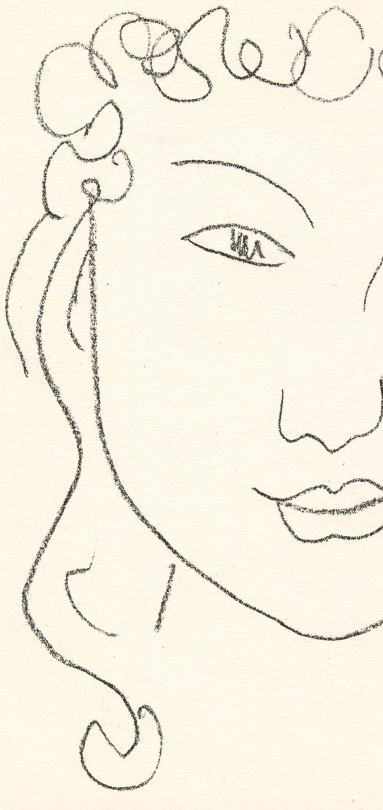 Lithograph - Henri Matisse - Composition (Duthuit No. 17) - Pierre feu - Les Miroirs profonds - 3