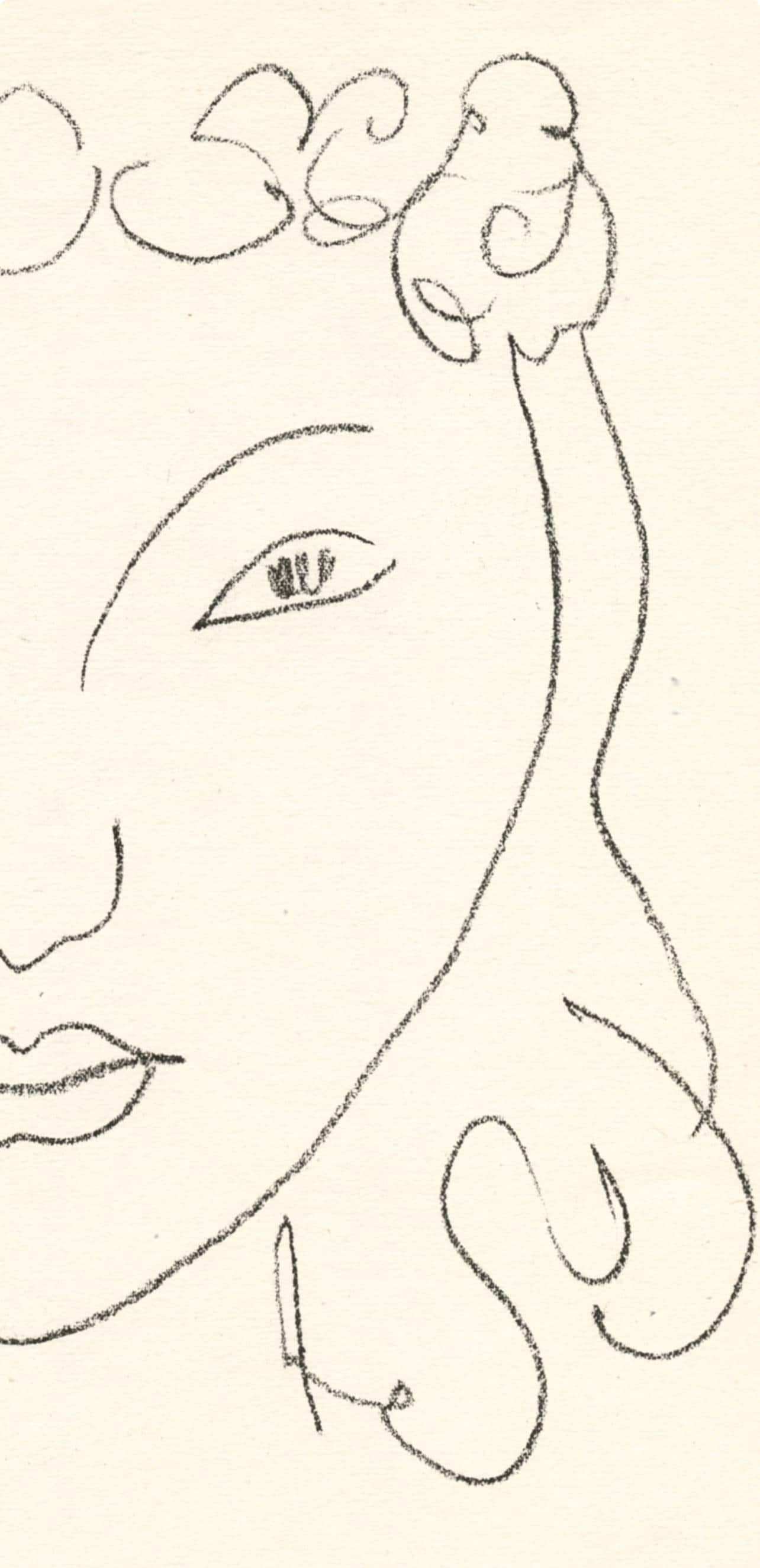 Lithograph - Henri Matisse - Composition (Duthuit No. 17) - Pierre feu - Les Miroirs profonds - 4