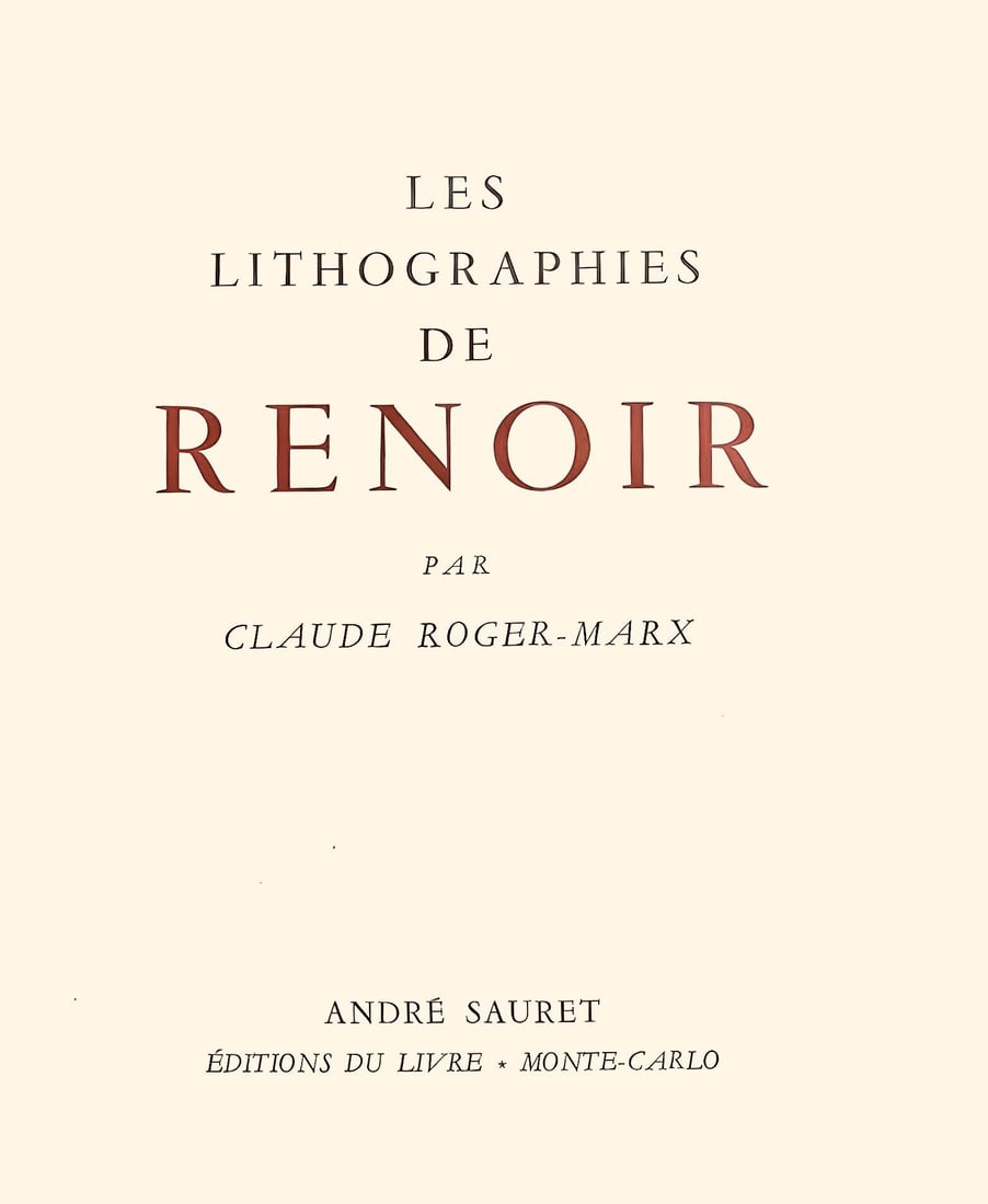 Lithograph - Pierre-Auguste Renoir - Le chapeau pingl et La baigneuse - Les Lithographies de Renoir - 6