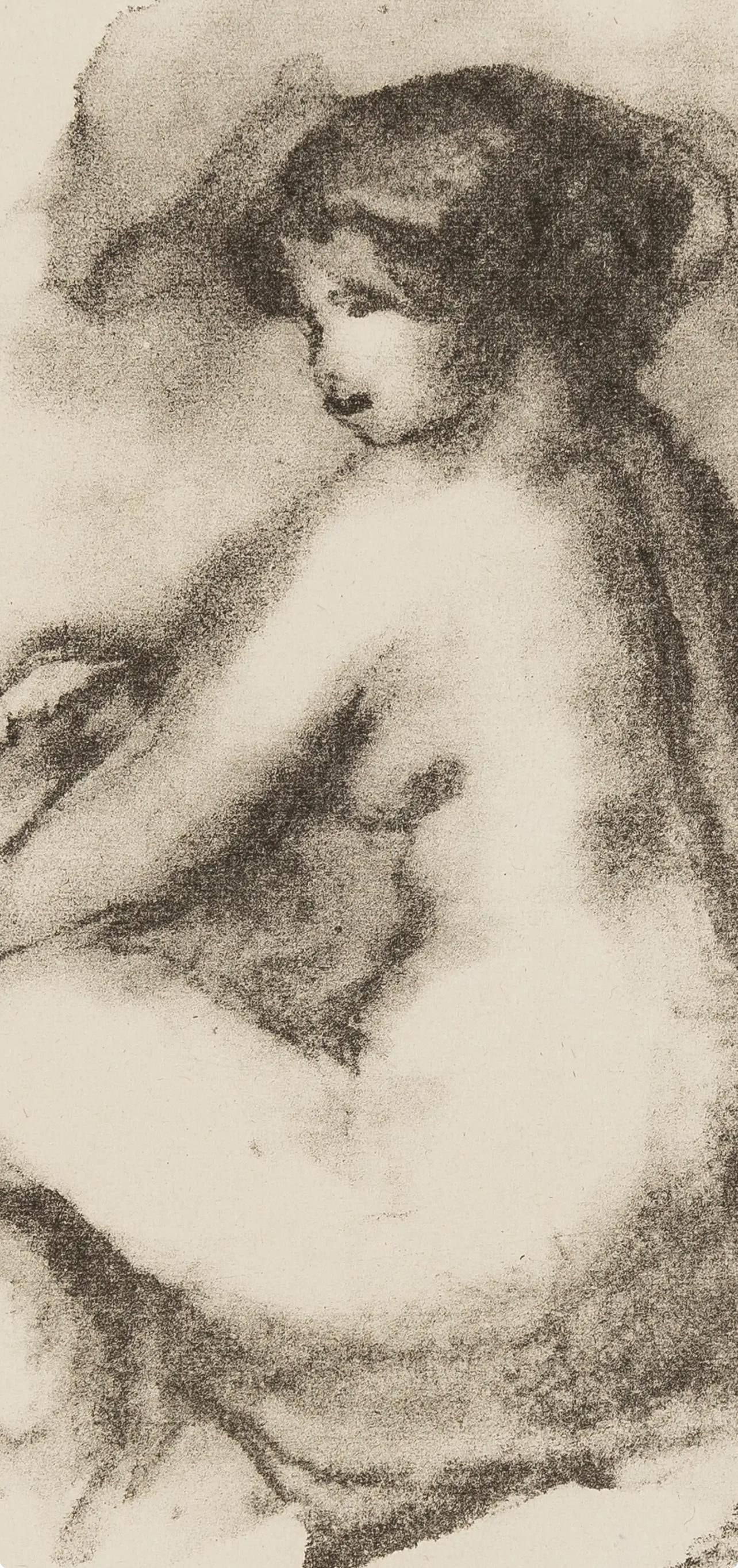 Lithograph - Pierre-Auguste Renoir - Femme nue assisse - 2
