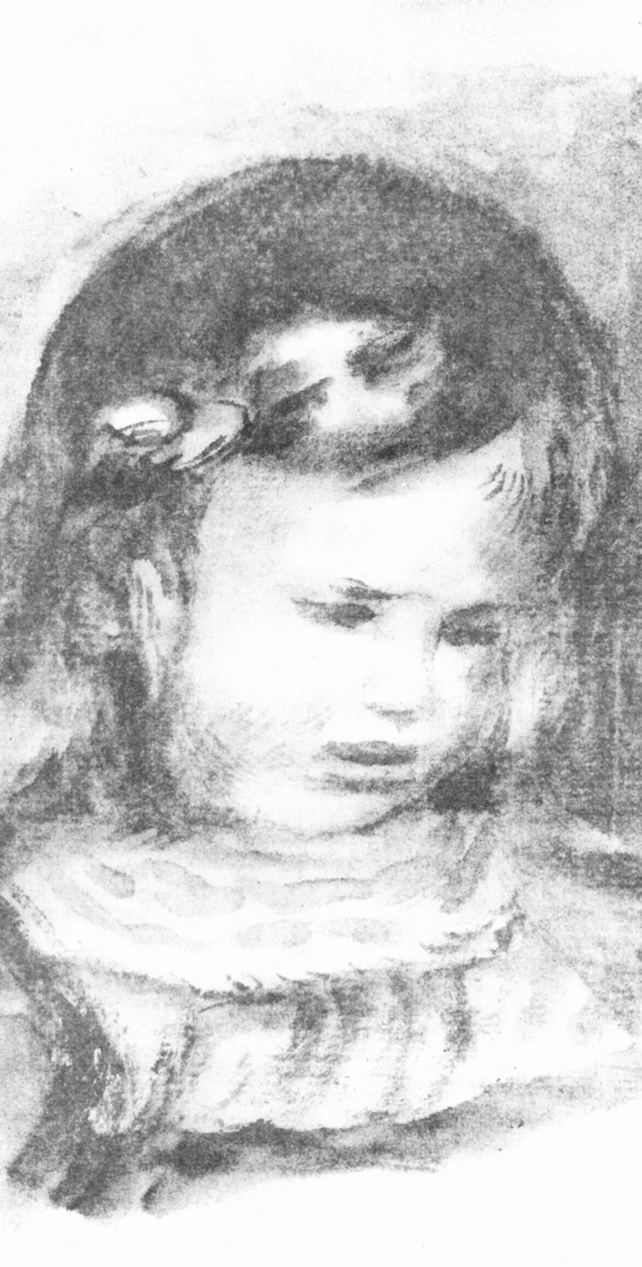Lithograph - Pierre-Auguste Renoir - Claude Renoir la tte baisse - Les Lithographies de Renoir - 2