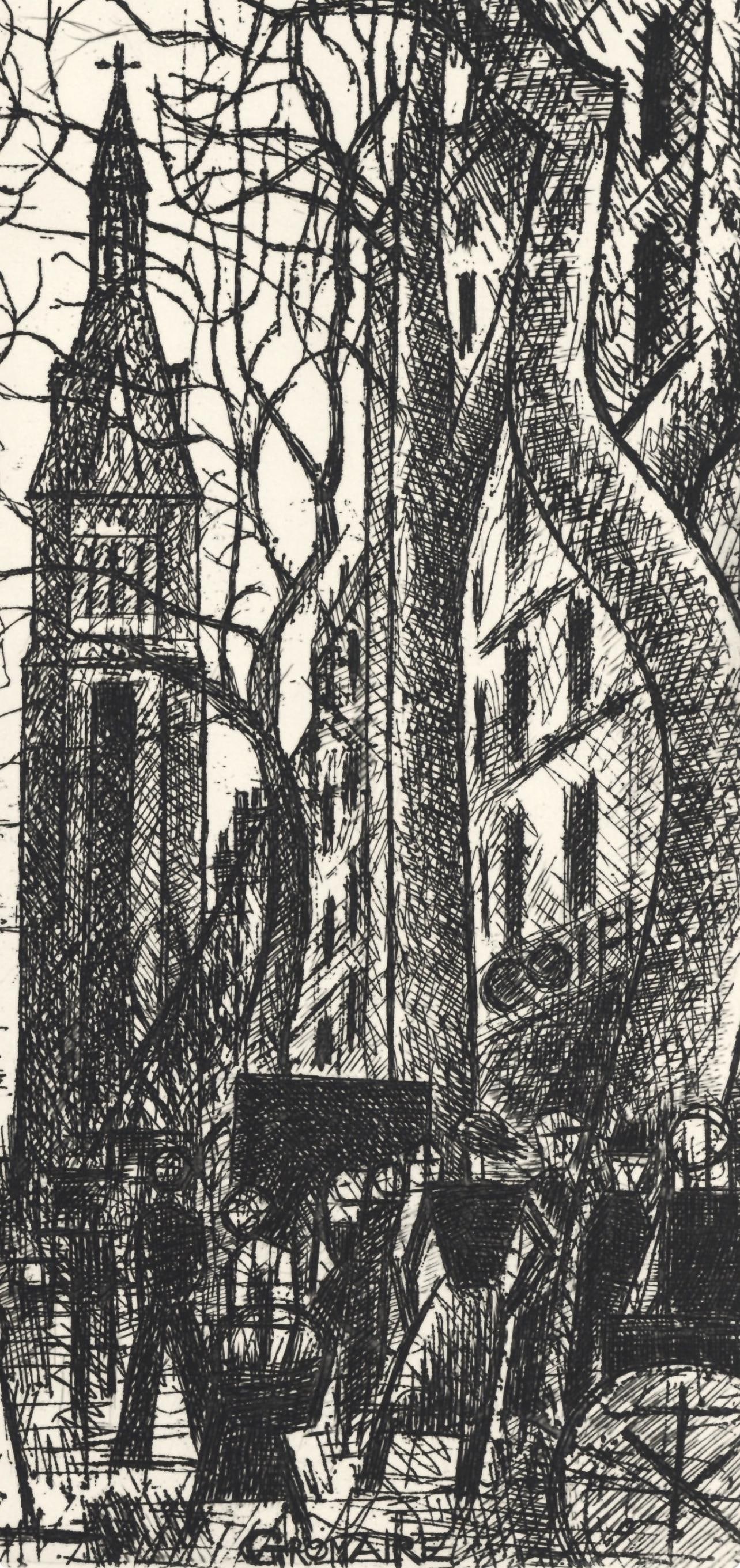 Etching - Marcel Gromaire - Petit-Montroug - A La gloire Paris - 4