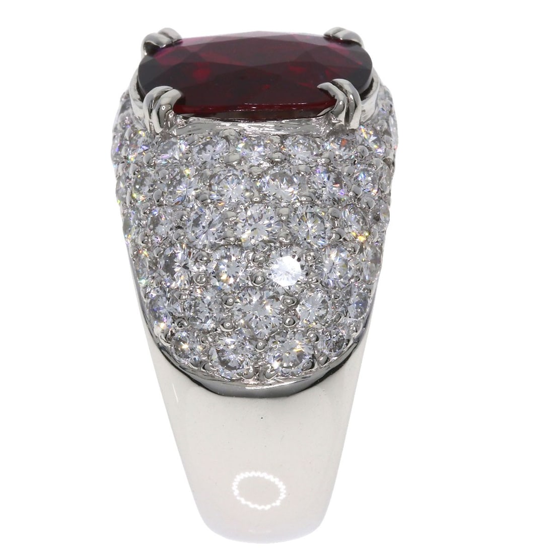 16.6g 2.54ct Ruby Diamond Ring Platinum PT900 - 3
