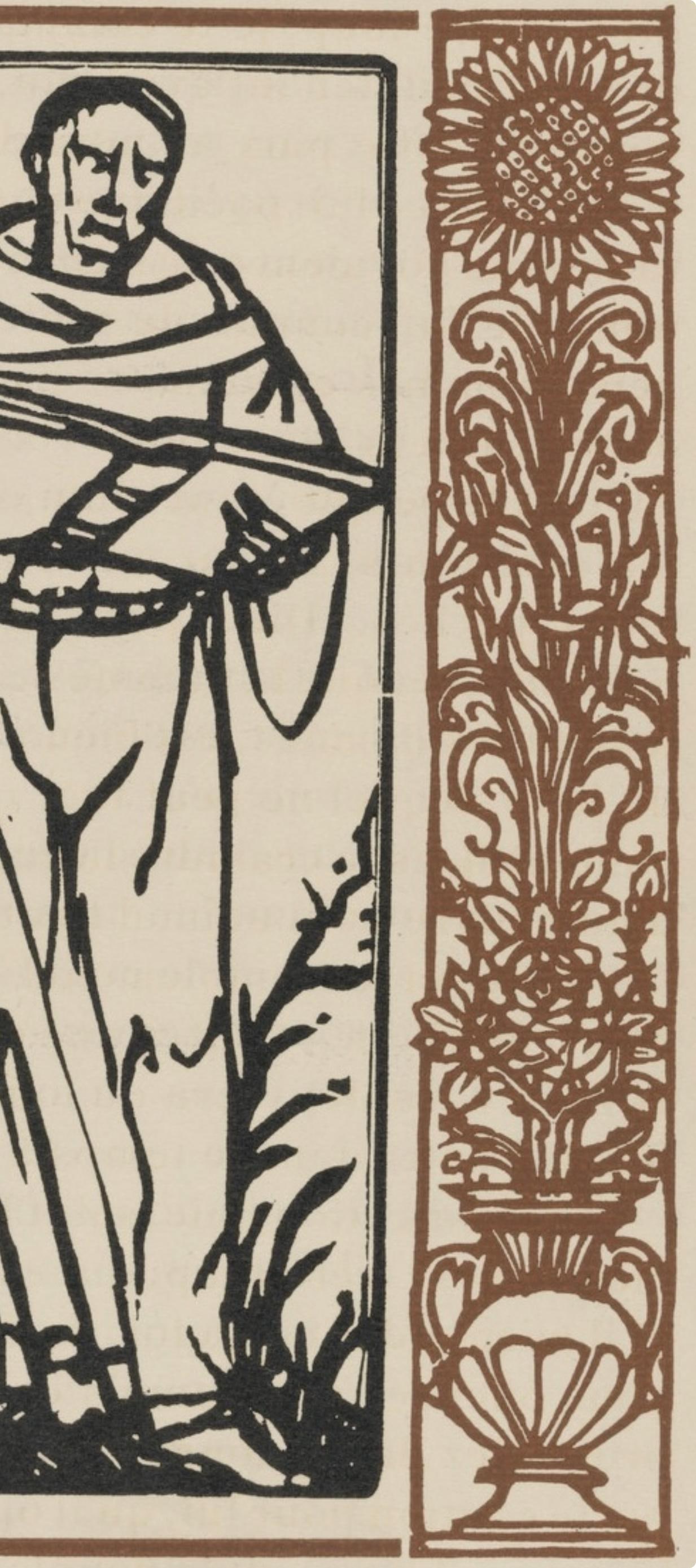 Woodcut - mile Bernard - Composition (Morane - No. 100) - Les Petites Fleurs de St. Franoise - 4