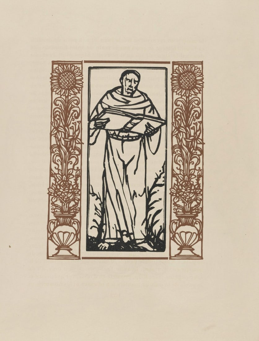Woodcut - mile Bernard - Composition (Morane - No. 100) - Les Petites Fleurs de St. Franoise - 5