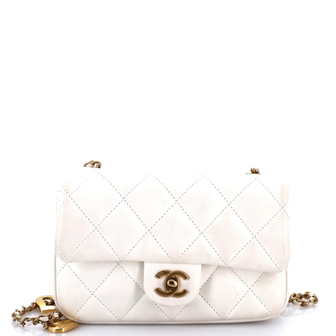 Mini Chanel Heart Charms Flap Bag Quilted Lambskin (1 of 7)
