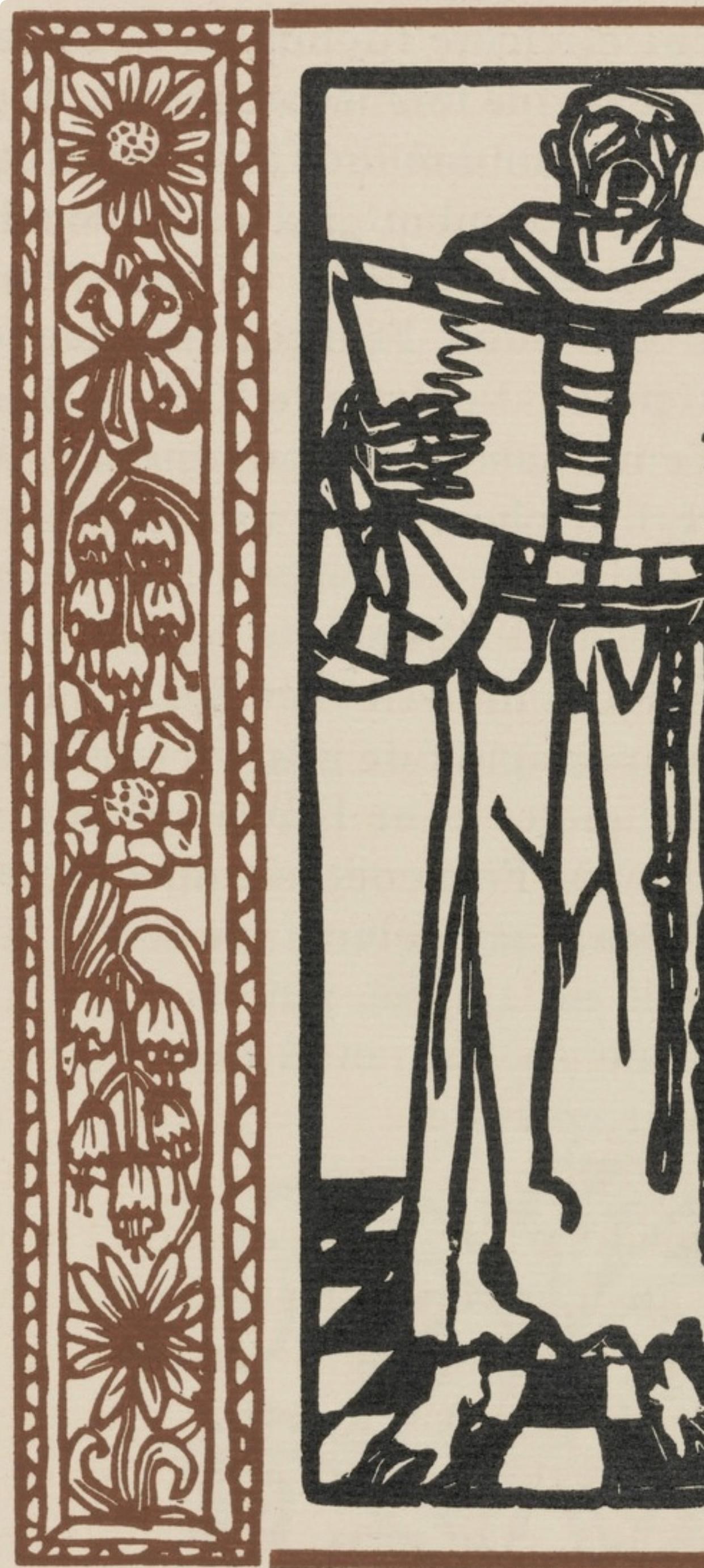 Woodcut - mile Bernard - Composition (Morane - No. 100) - Les Petites Fleurs de St. Franoise - 3