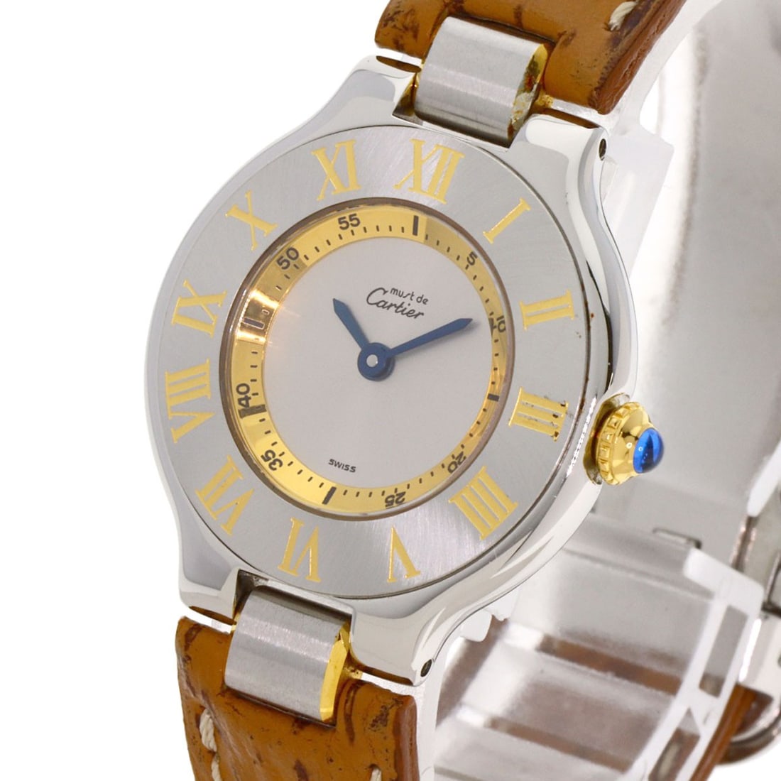 Leather CARTIER Must21 Watches Stainless Steel/ - 3